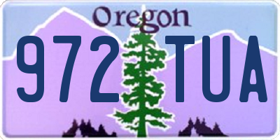 OR license plate 972TUA