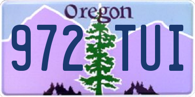 OR license plate 972TUI