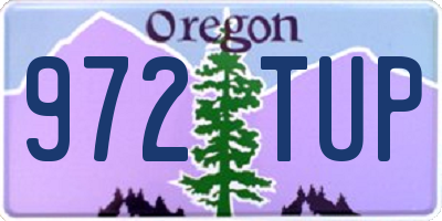 OR license plate 972TUP