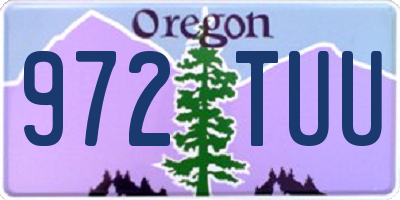 OR license plate 972TUU