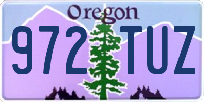 OR license plate 972TUZ