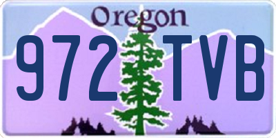 OR license plate 972TVB