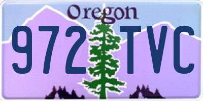 OR license plate 972TVC