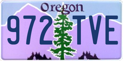 OR license plate 972TVE