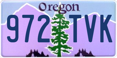 OR license plate 972TVK