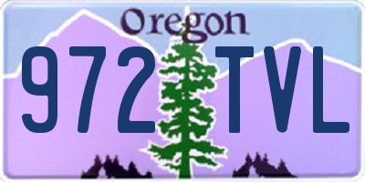 OR license plate 972TVL