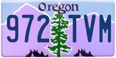 OR license plate 972TVM