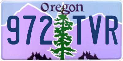 OR license plate 972TVR