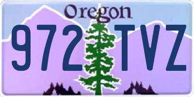 OR license plate 972TVZ