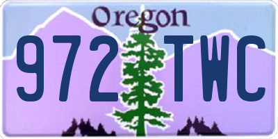 OR license plate 972TWC