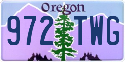 OR license plate 972TWG