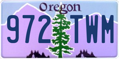 OR license plate 972TWM