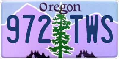 OR license plate 972TWS