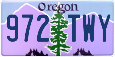 OR license plate 972TWY