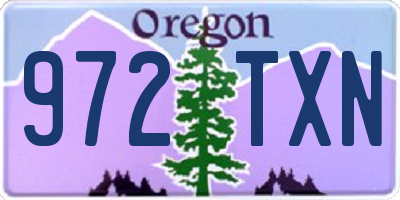 OR license plate 972TXN