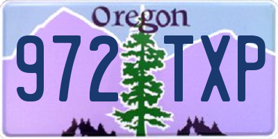 OR license plate 972TXP