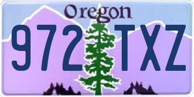 OR license plate 972TXZ