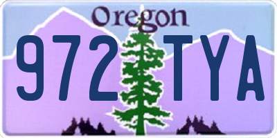 OR license plate 972TYA