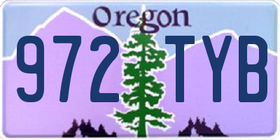 OR license plate 972TYB