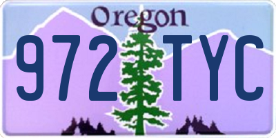 OR license plate 972TYC