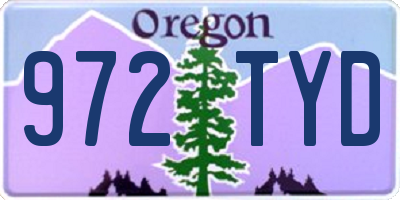 OR license plate 972TYD