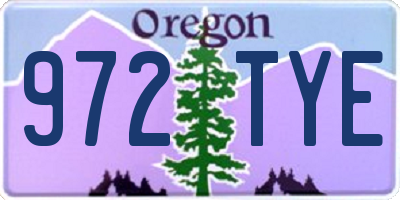 OR license plate 972TYE
