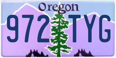 OR license plate 972TYG