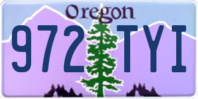 OR license plate 972TYI