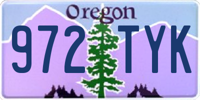 OR license plate 972TYK