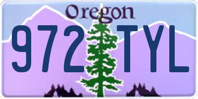 OR license plate 972TYL