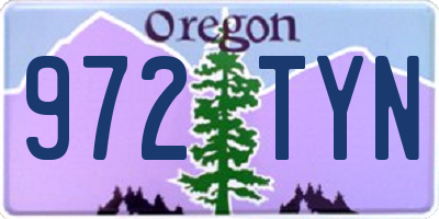 OR license plate 972TYN