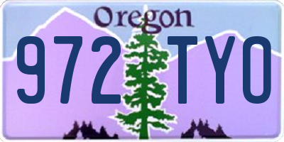 OR license plate 972TYO