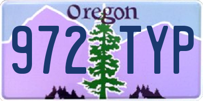 OR license plate 972TYP