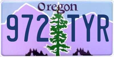 OR license plate 972TYR