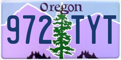 OR license plate 972TYT