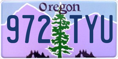 OR license plate 972TYU