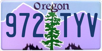 OR license plate 972TYV