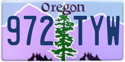 OR license plate 972TYW