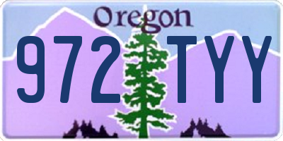 OR license plate 972TYY