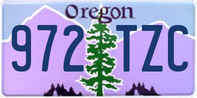OR license plate 972TZC