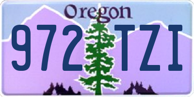 OR license plate 972TZI