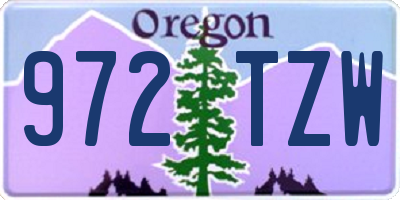 OR license plate 972TZW