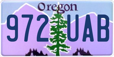 OR license plate 972UAB