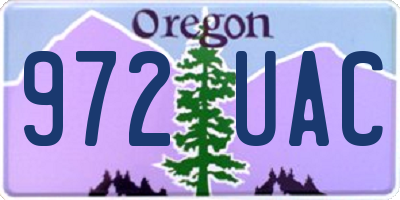 OR license plate 972UAC