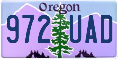 OR license plate 972UAD