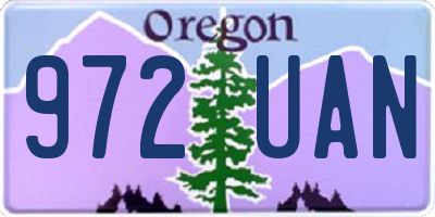 OR license plate 972UAN