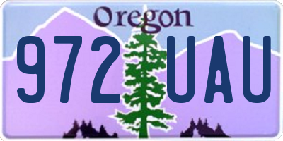 OR license plate 972UAU