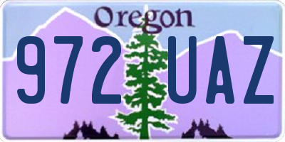 OR license plate 972UAZ