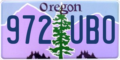 OR license plate 972UBO
