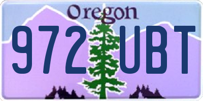 OR license plate 972UBT